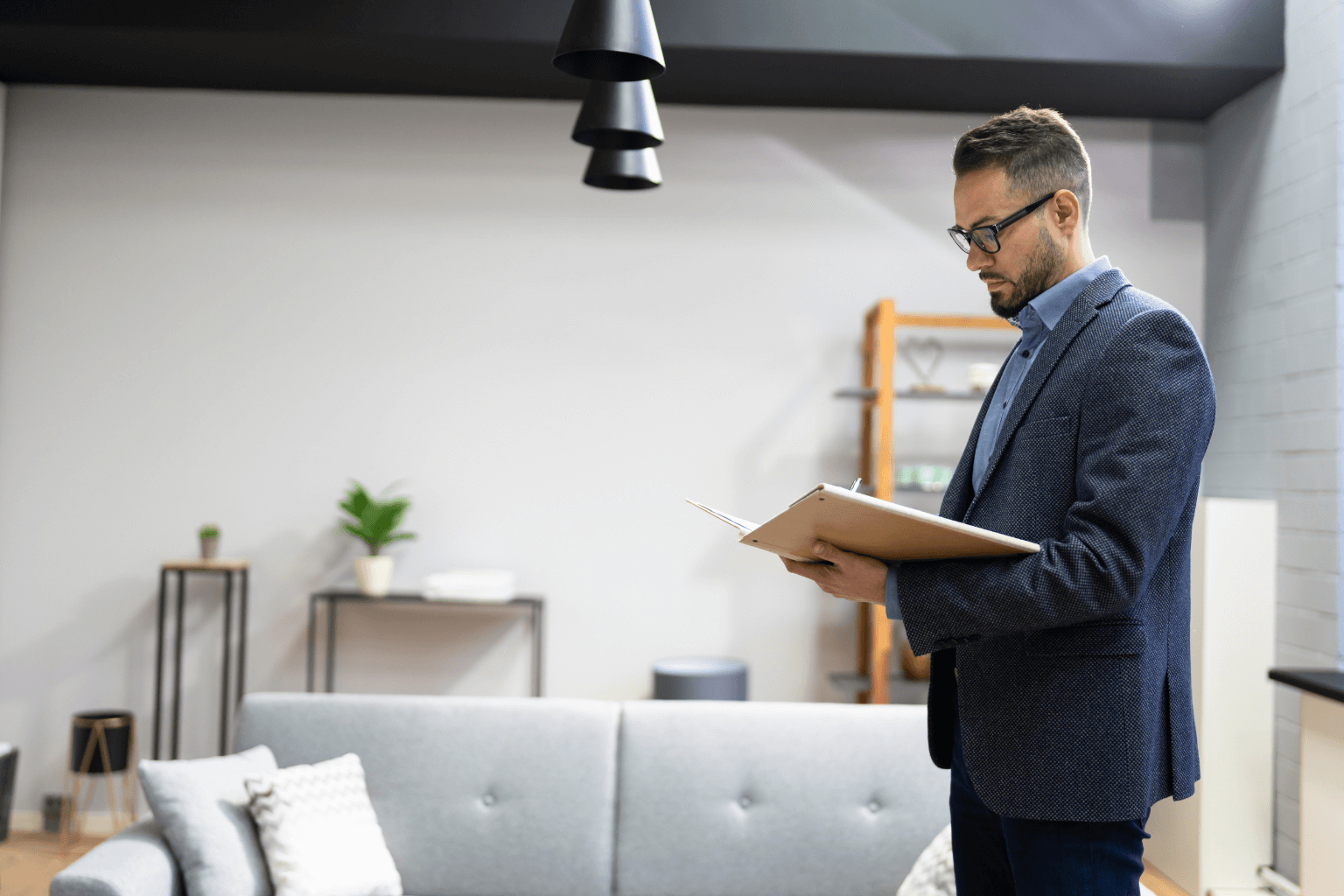 Appraiser evaluating a home for probate sale