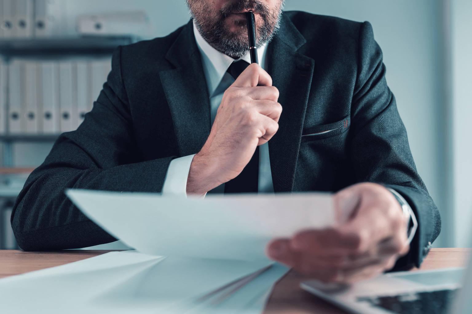 Real estate agent reviewing a mold disclosure form