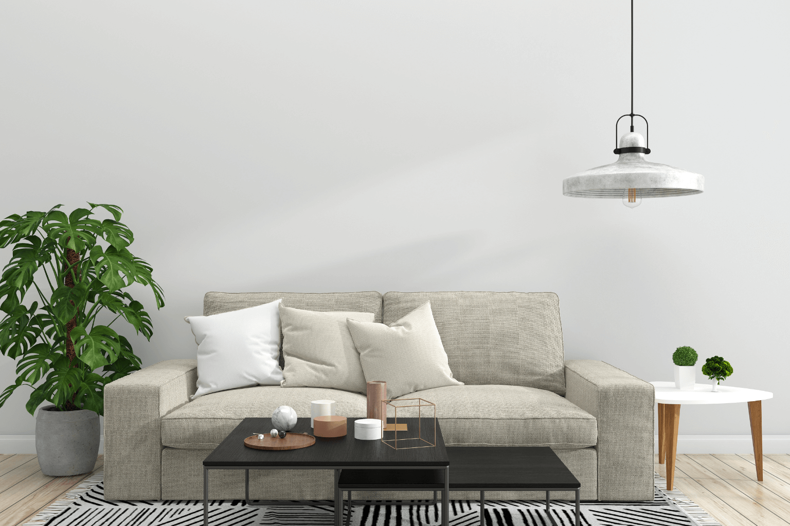Professionally staged living room ready for home showings