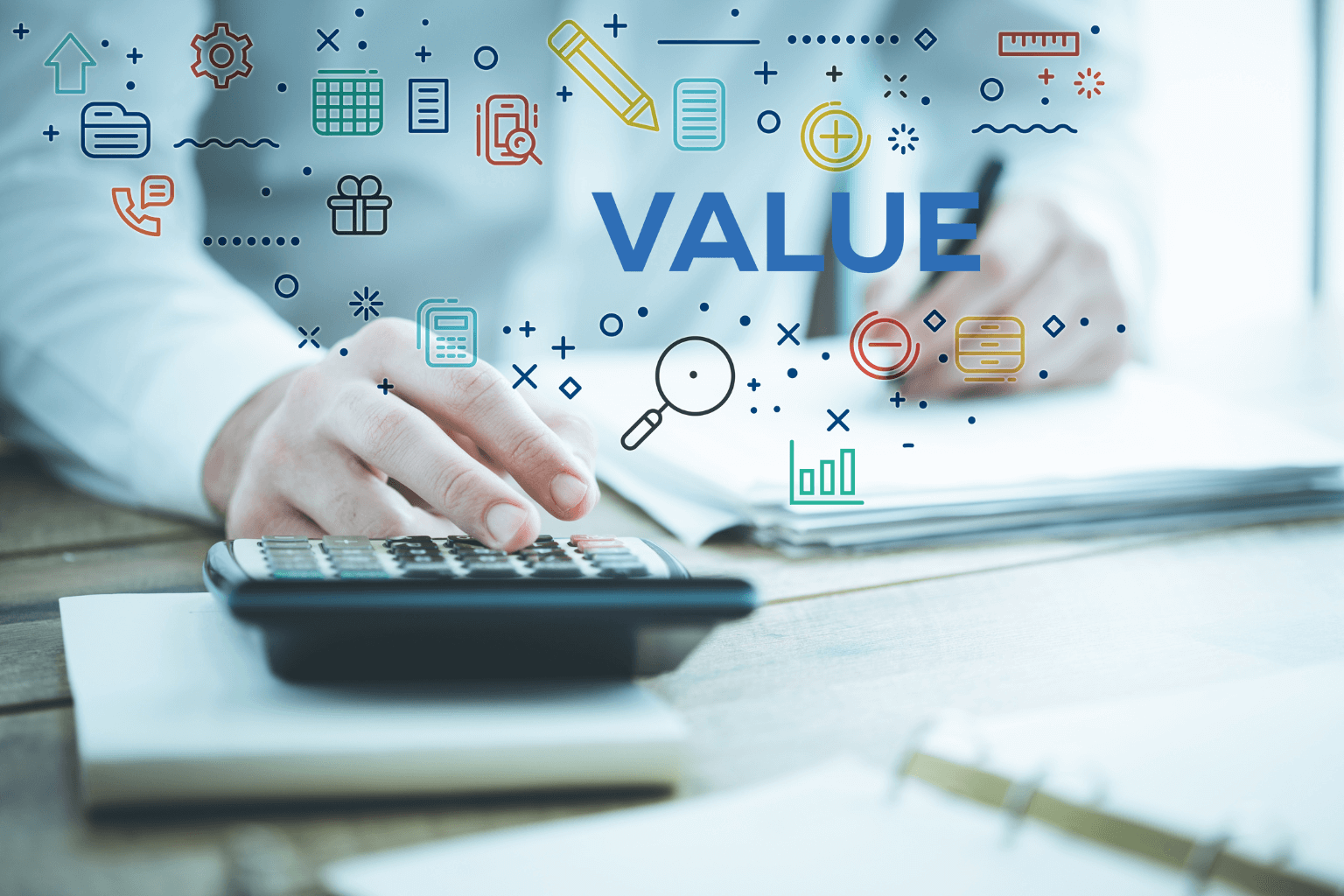 Person reviewing home value estimate