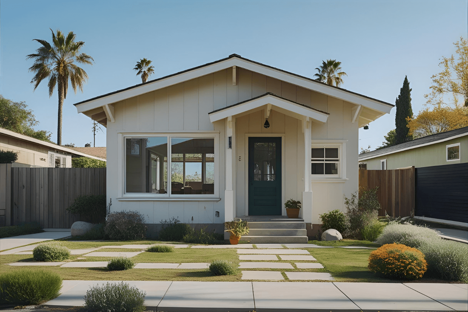 Front view of inherited home in California
