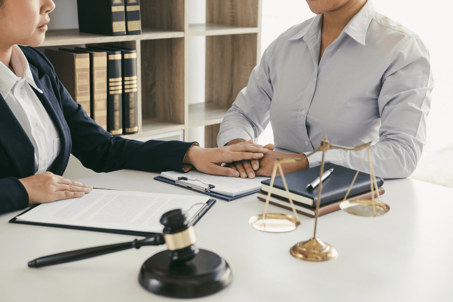 Legal aid advisor helping a homeowner understand foreclosure laws