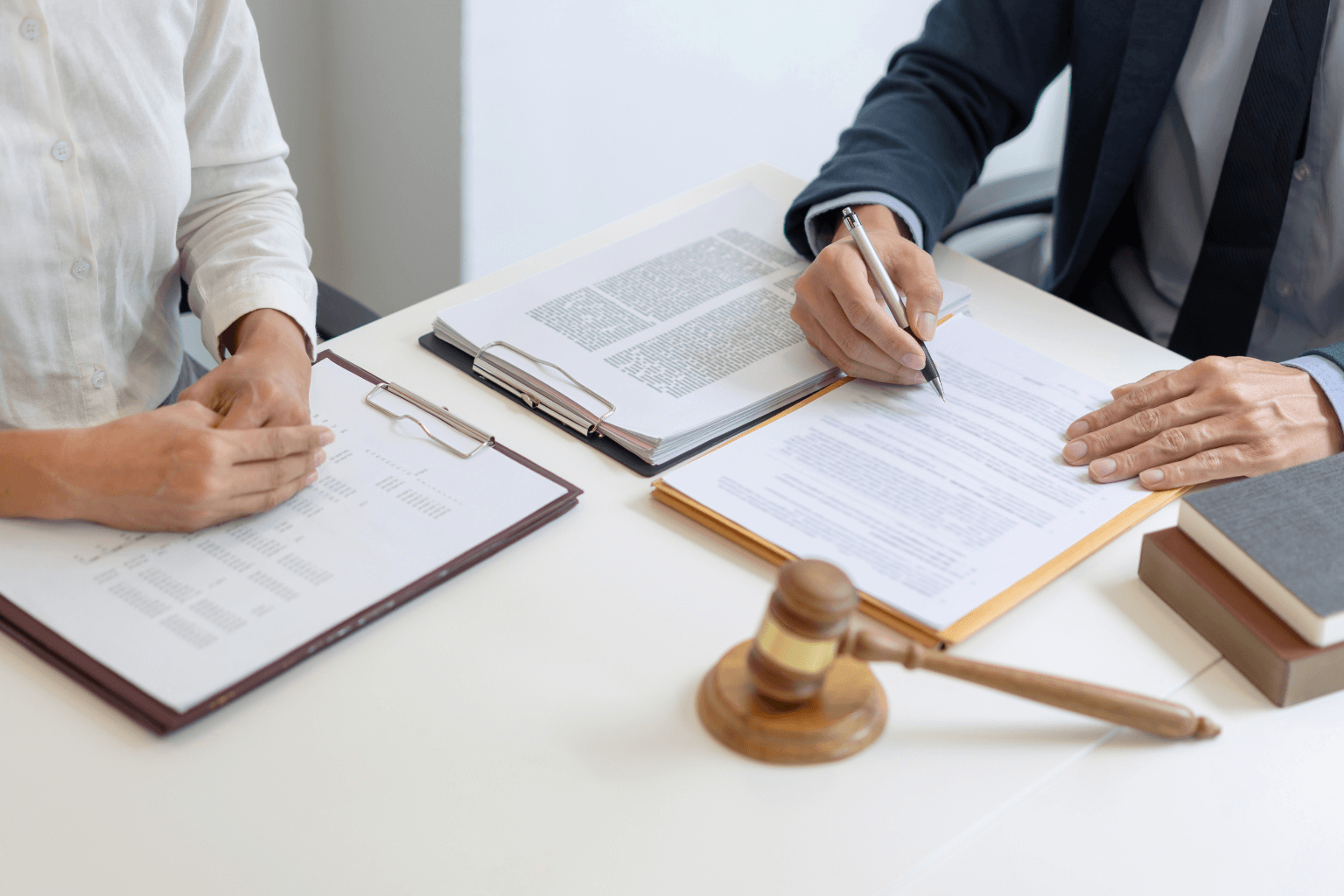 Heir reviewing inheritance laws with a California attorney