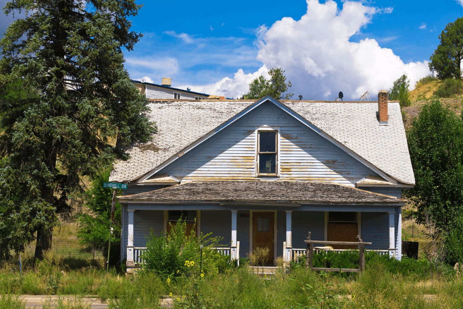 Old house showing signs of damage and needing repair