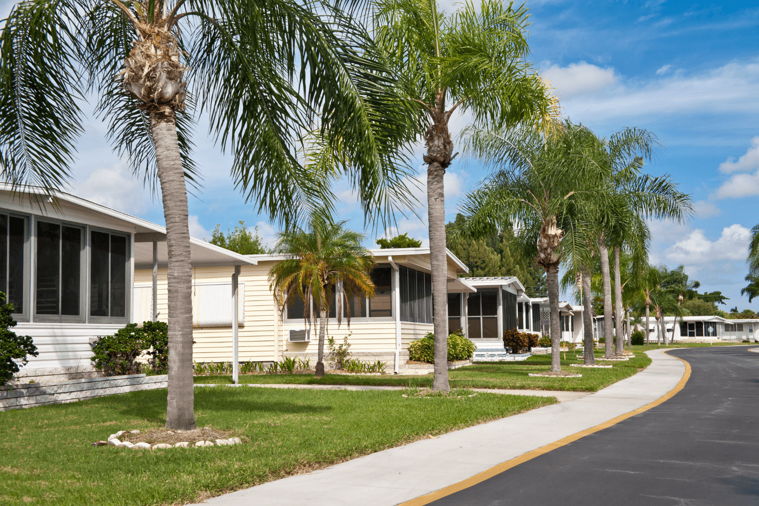 Redeveloped urban space with new apartments and park