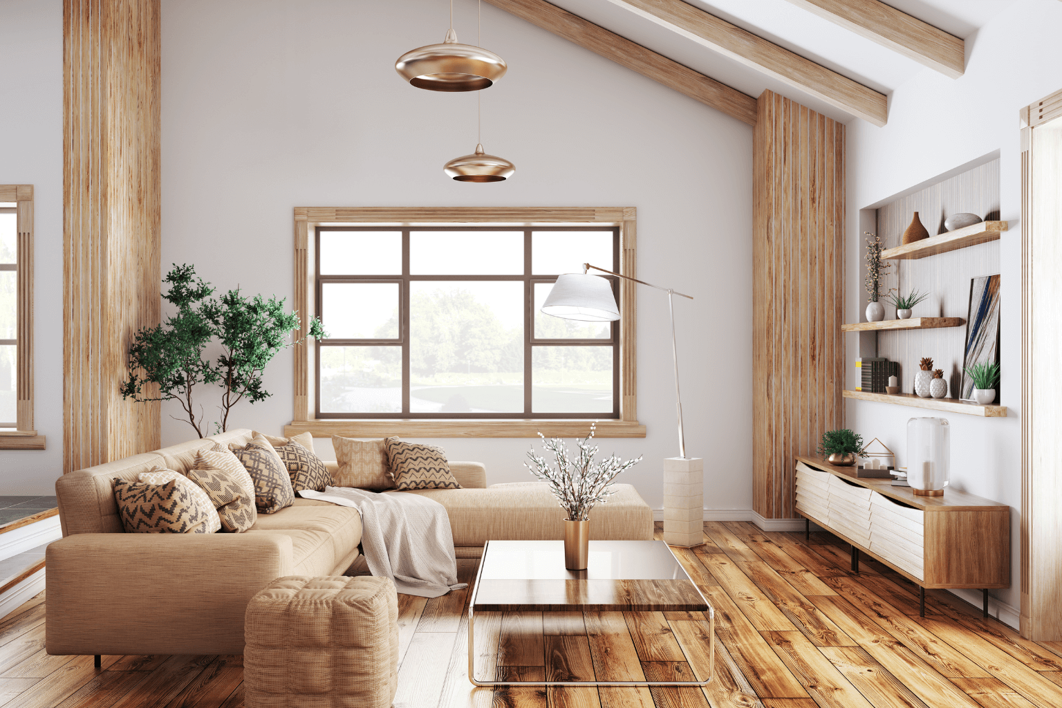 Clean and staged living room ready for home showing