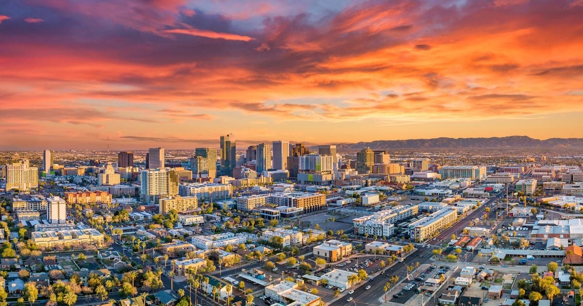 Aerial photo of Phoenix