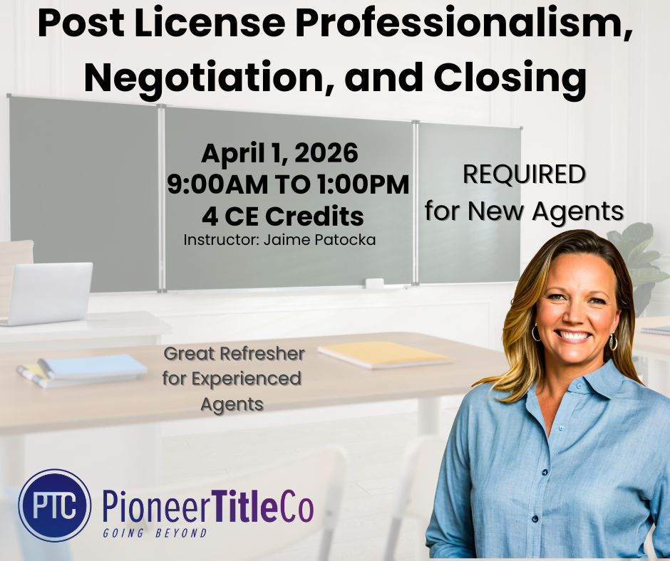 Post License Professionalism, Negotiation, and Closing