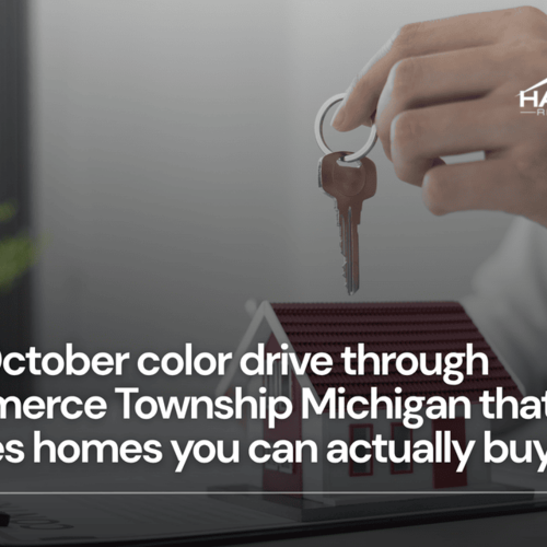 The October color drive through Commerce Township Michigan that passes homes you can actually buy