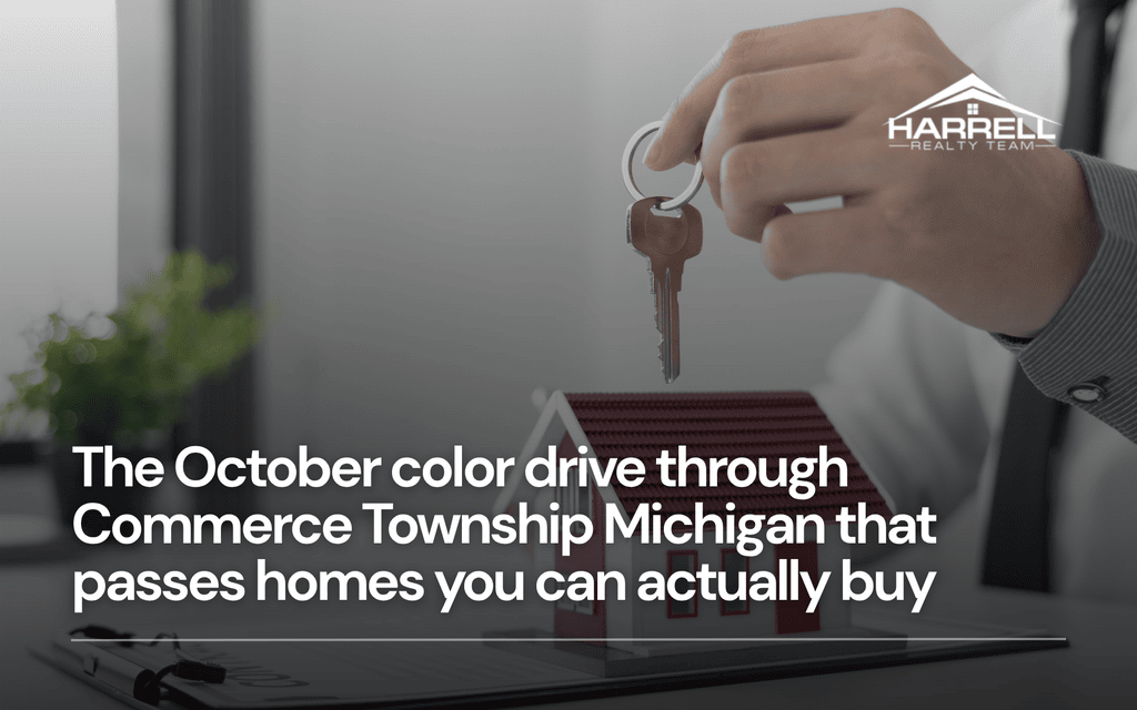 The October color drive through Commerce Township Michigan that passes homes you can actually buy