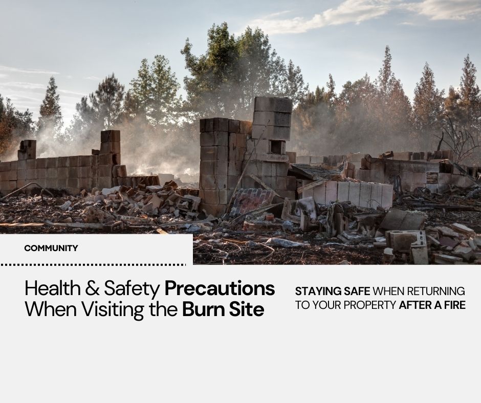 How to safely visit property after fire