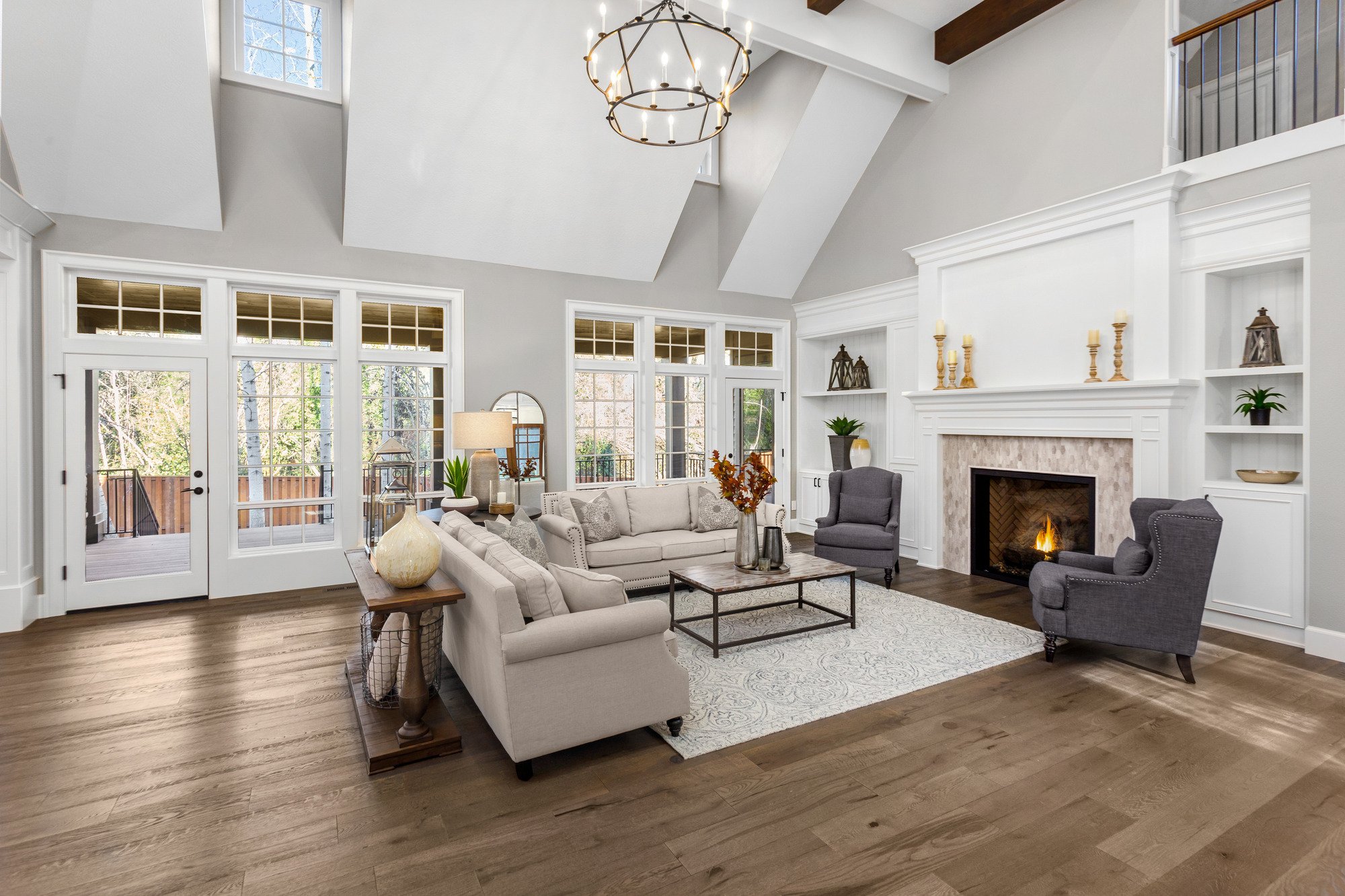 modern spacious living room
