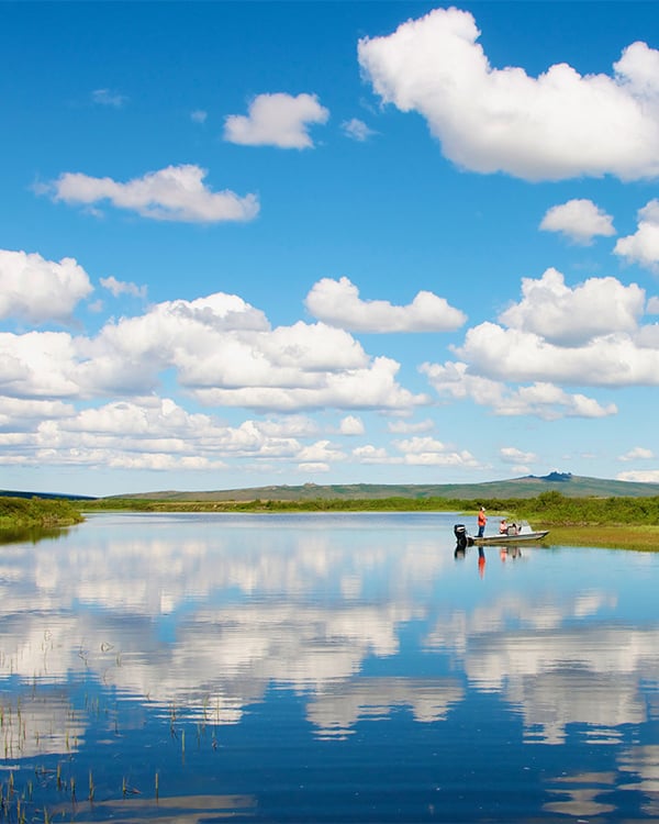Red&#8217;s boad on the slough