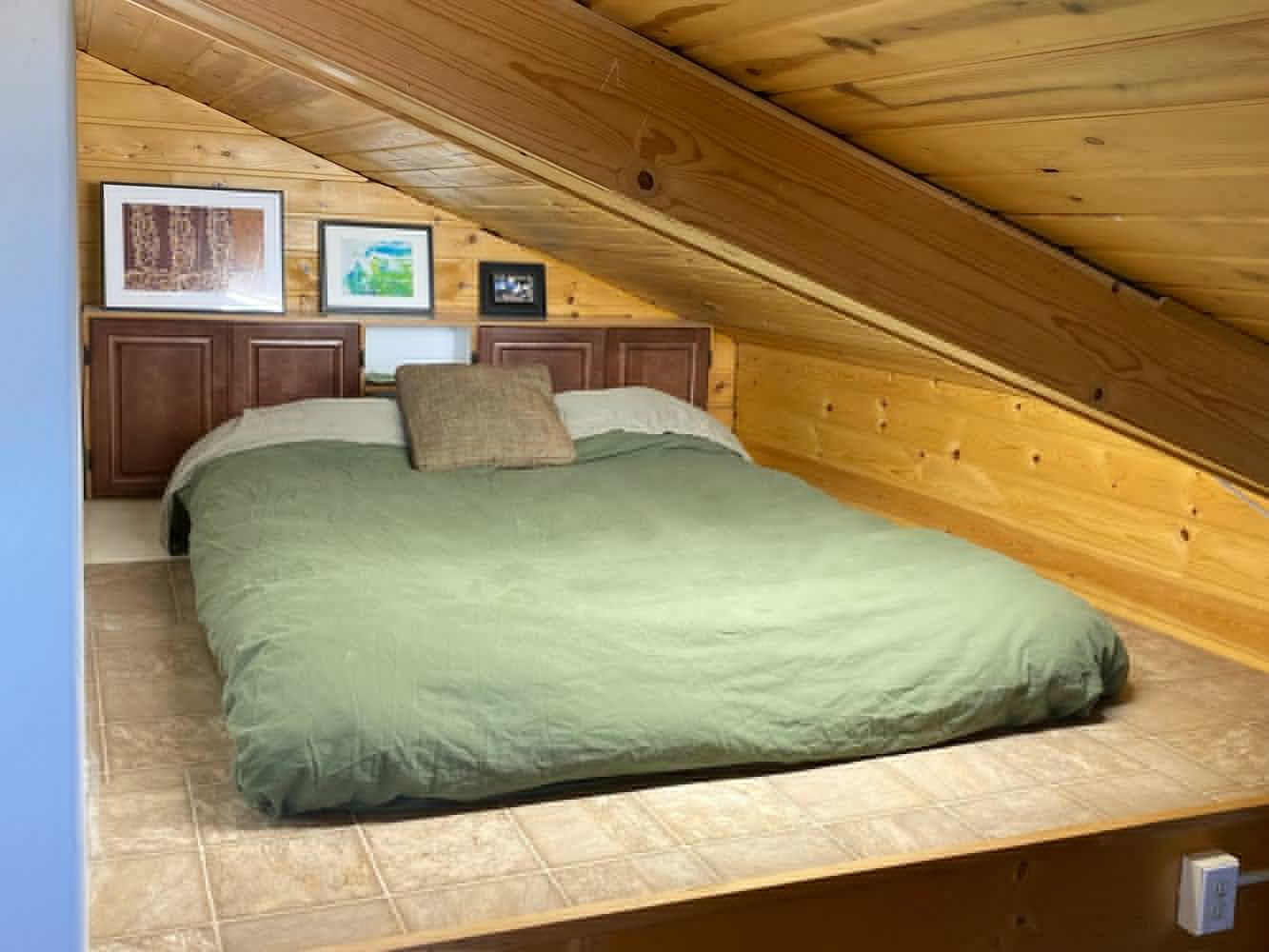 loft sleeping platform'