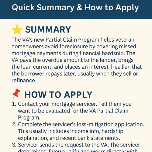 Partial Claim Program helps veteran homeowners avoid foreclosure