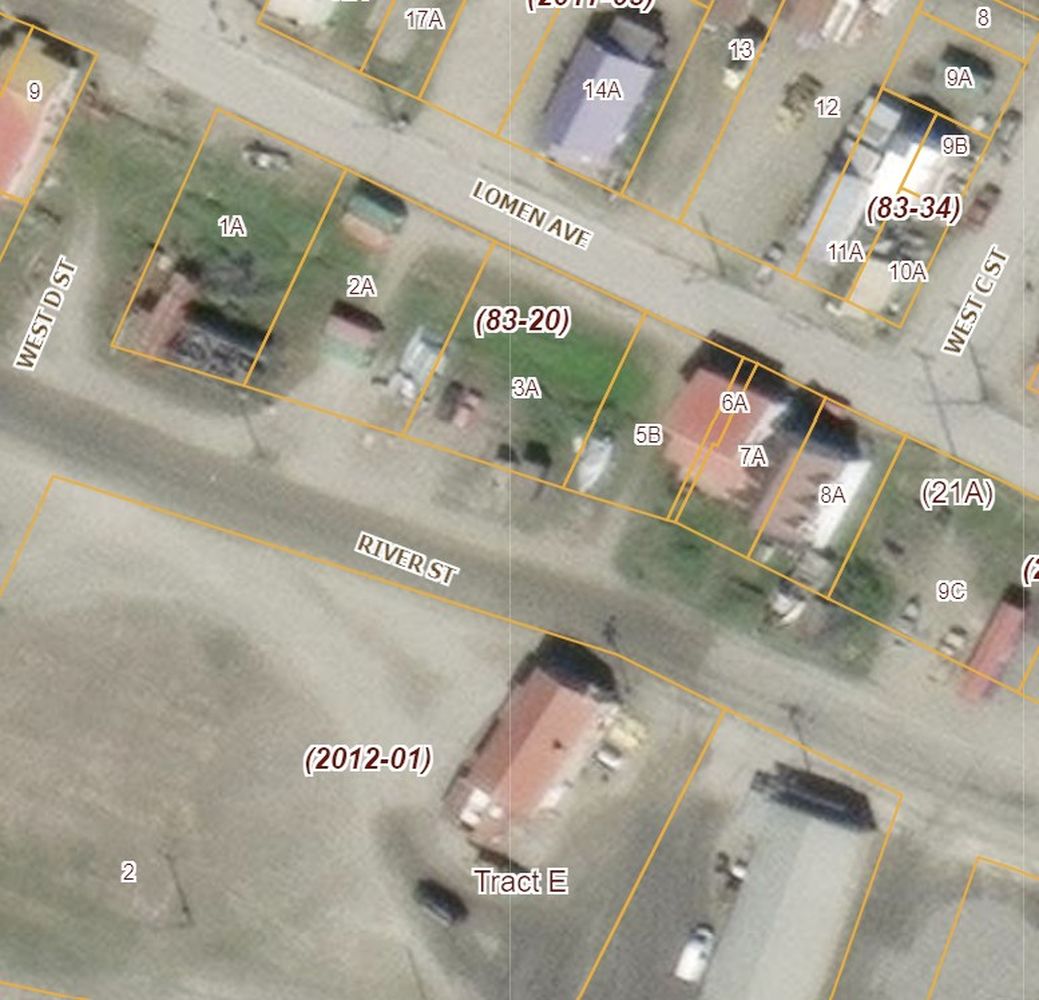 Plat map River street lots