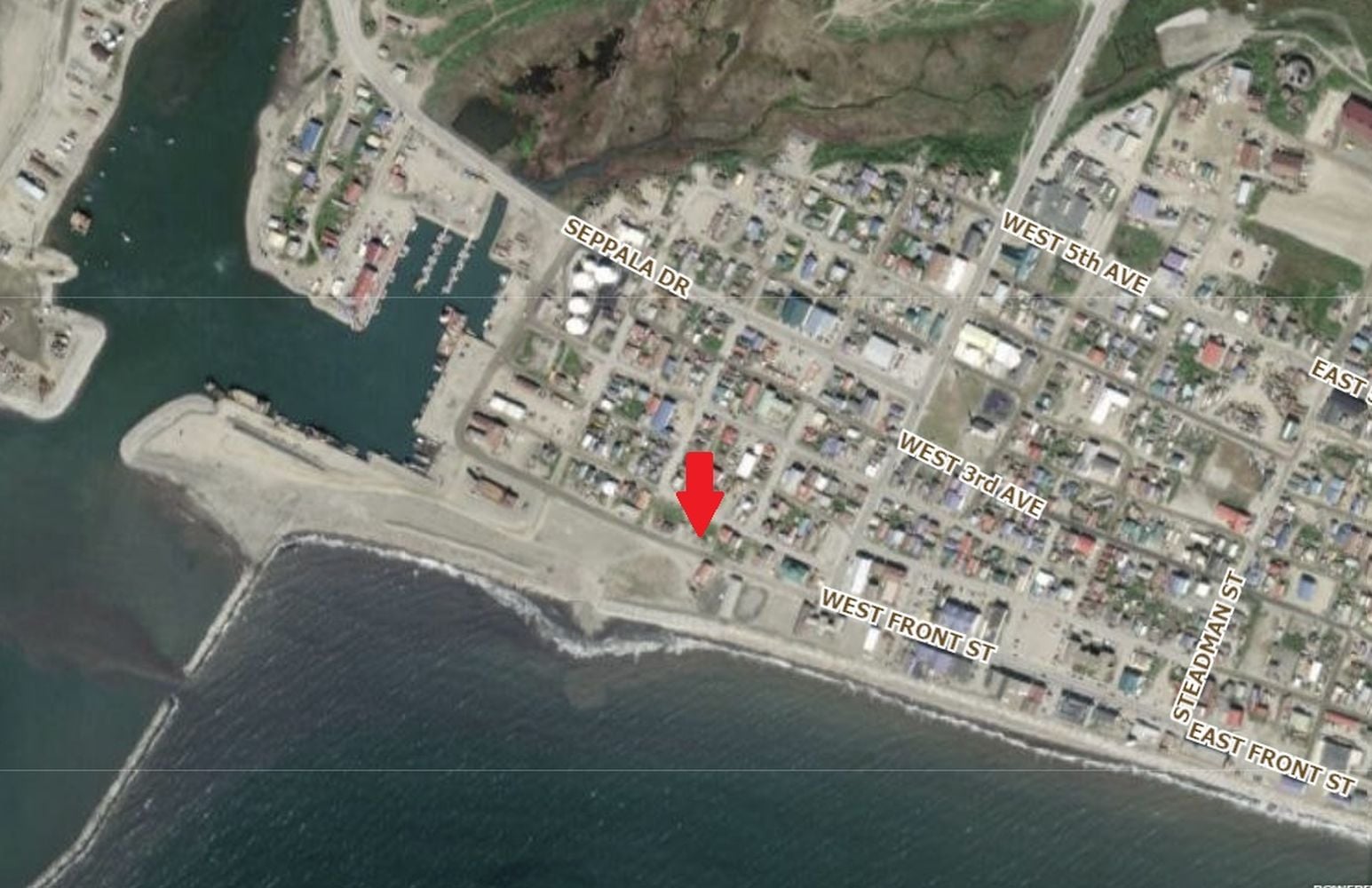 map in relation to port