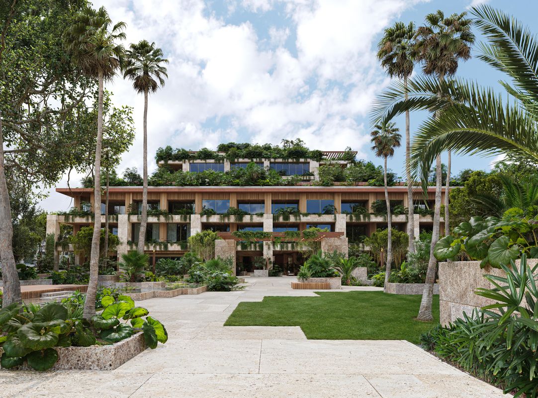 Ziggurat - View from Kirk Munroe Park looking towards Residential Building-min