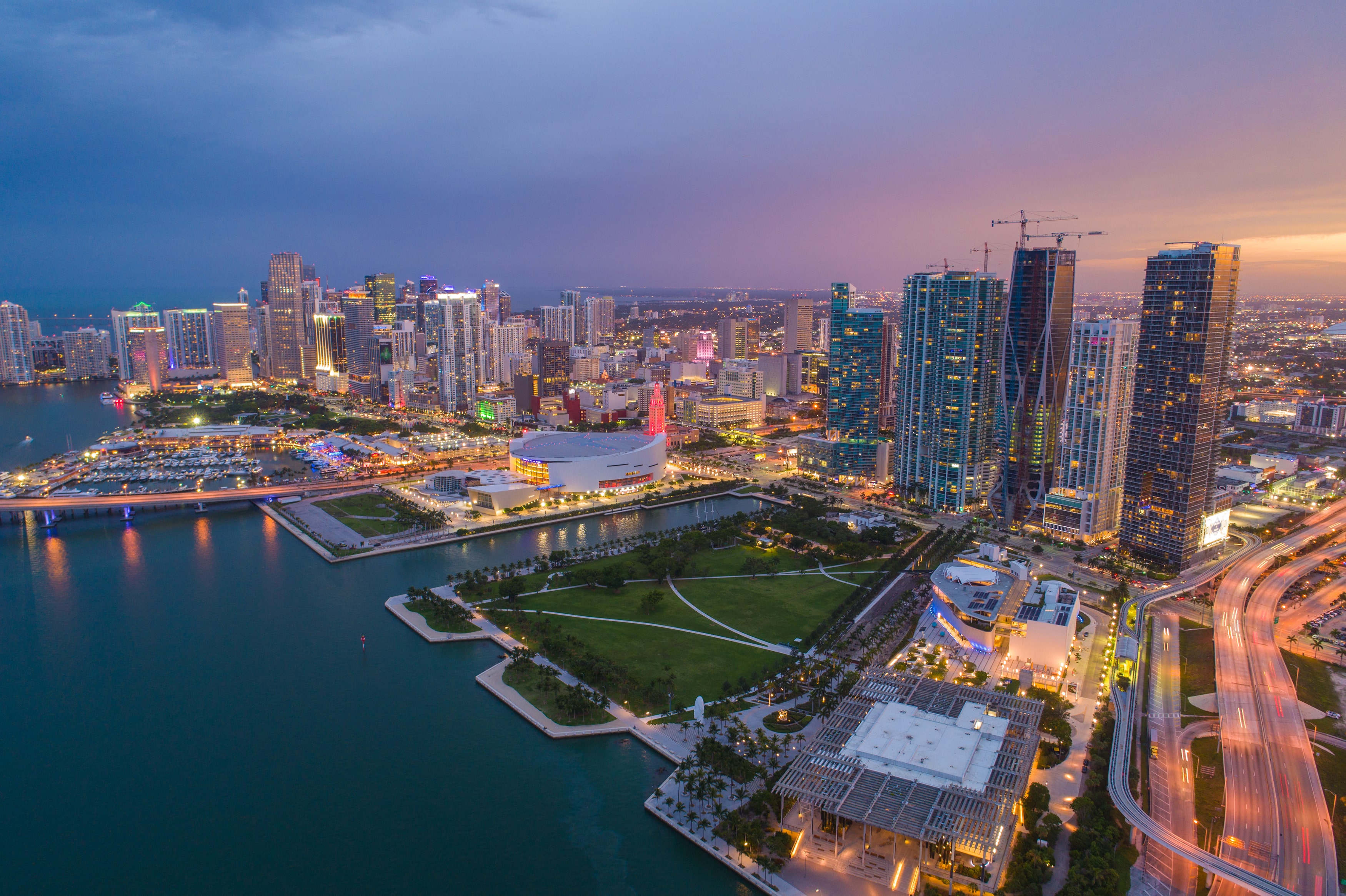 Miami Neighborhood sunset