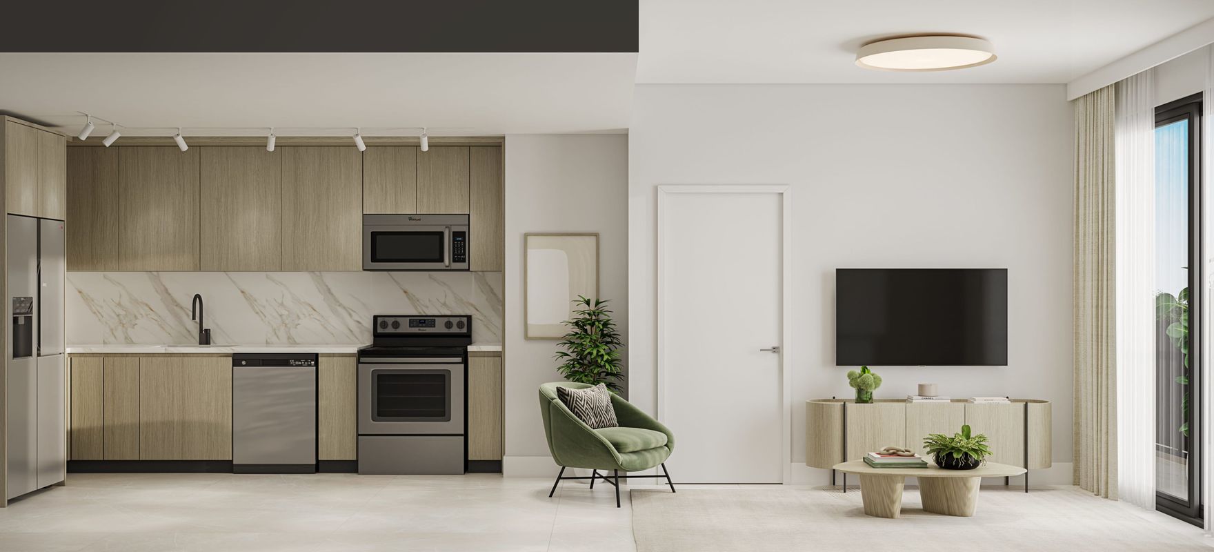 Botanic - Kitchen and Living - View 02