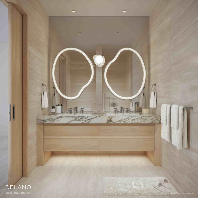Delano Residences & Hotel Miami - Residence Primary Bath
