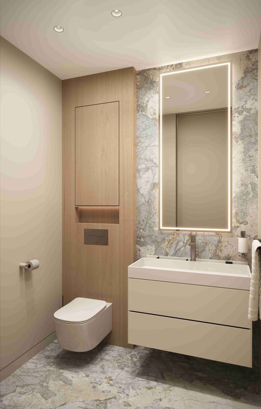 Option 2 Powder room 1