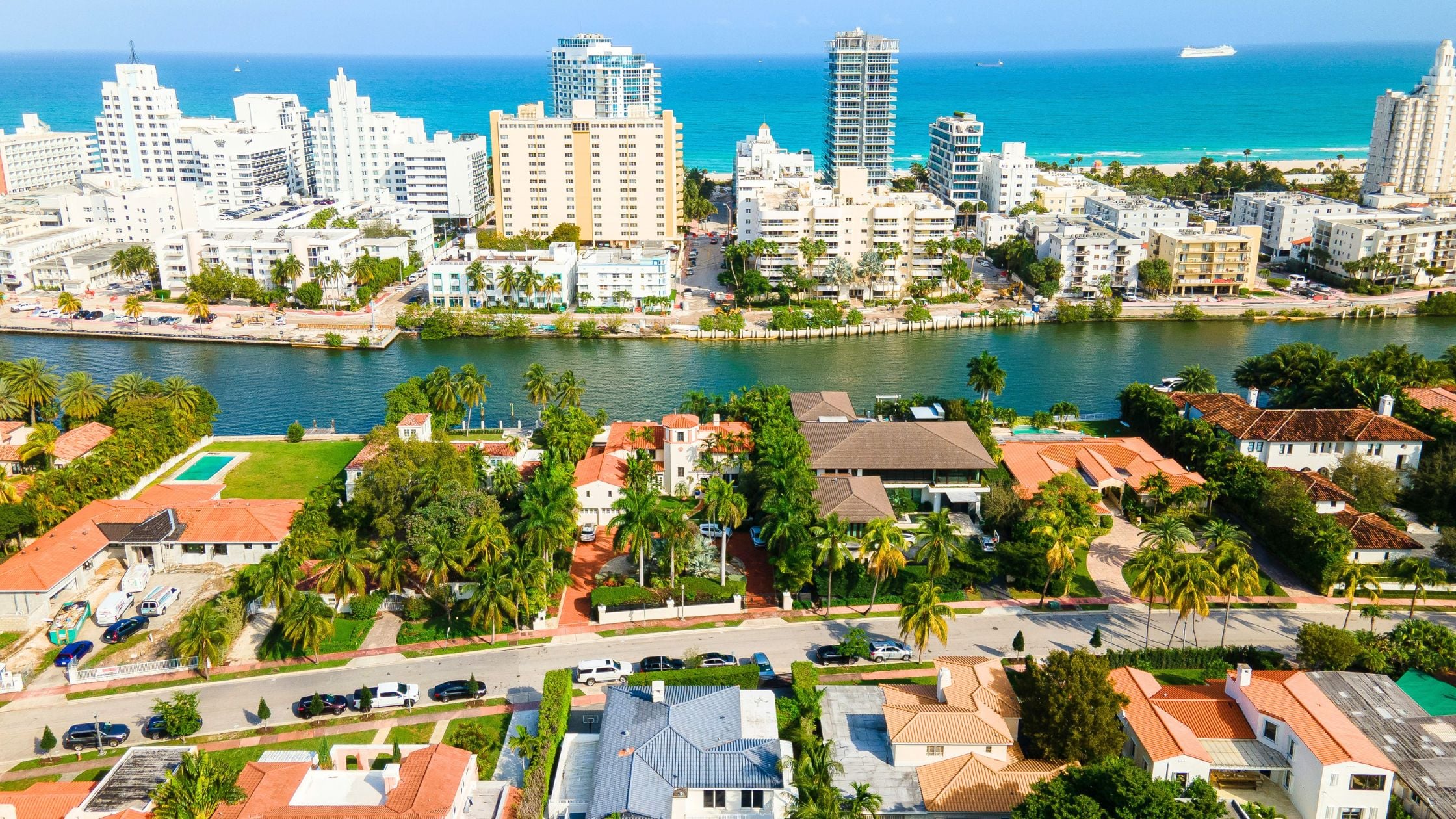 Aerial view of Miami Beach homes, condos, and coastline for a 2026 home selling strategy guide