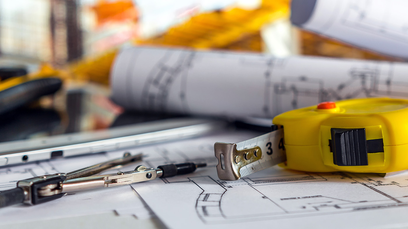 architect design working drawing sketch plans blueprints and mak