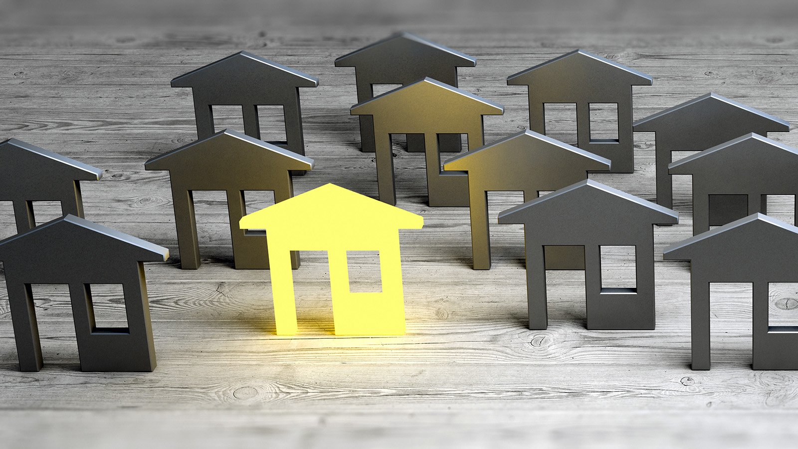 Leader village sale concept 3d rendering