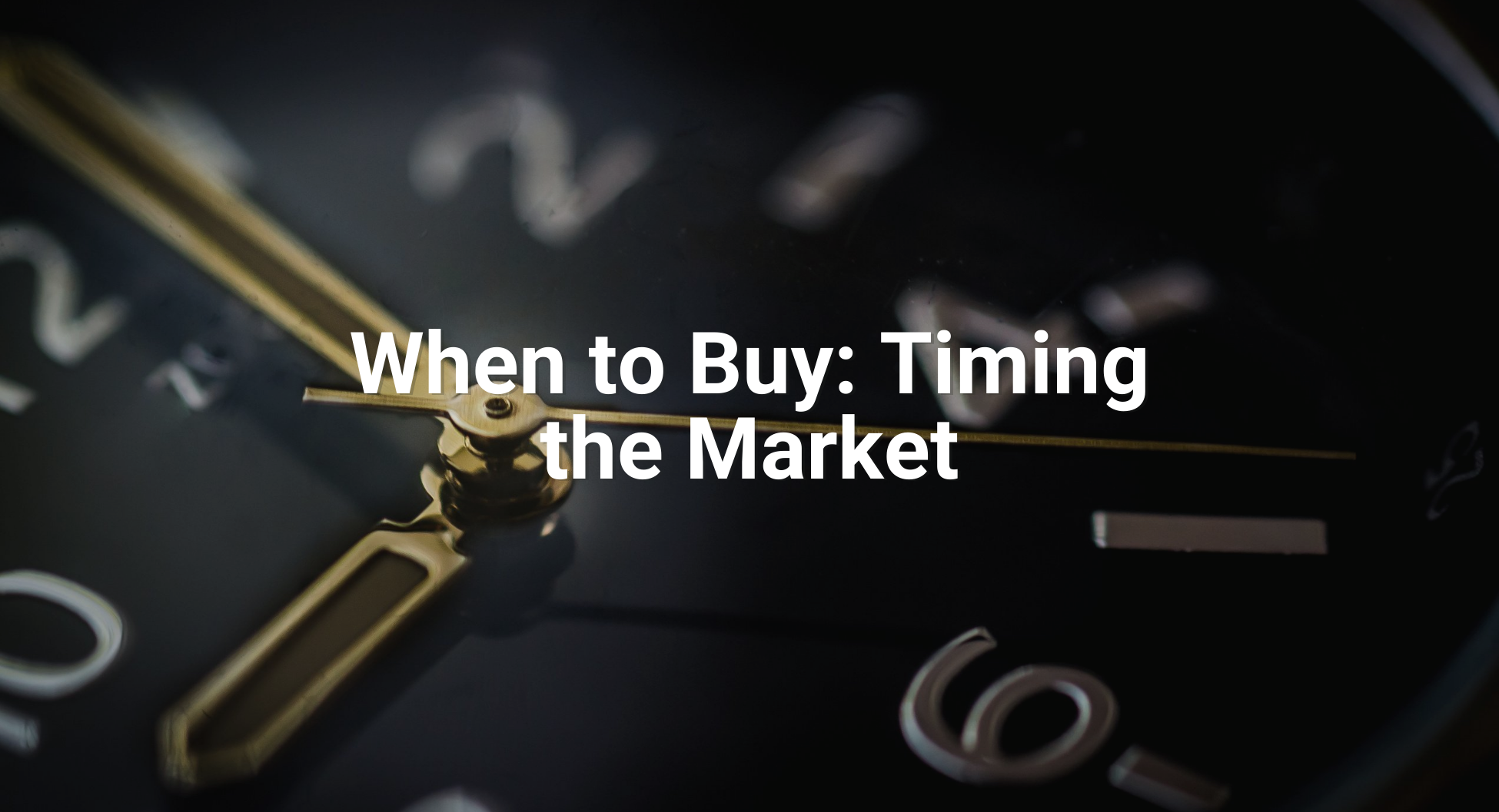 SSR - When to Buy Timing the Market