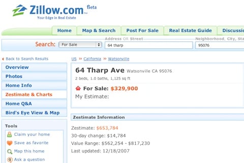 Zillow Screen Shot