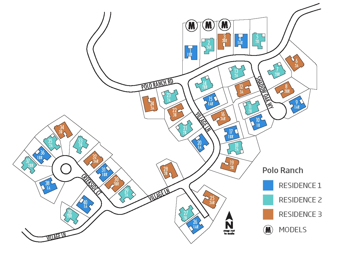 Polo Ranch Model Home Map