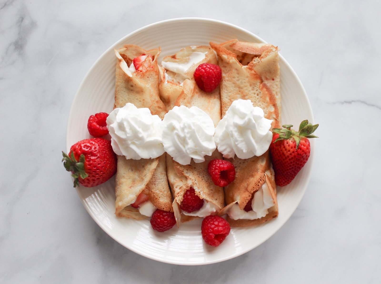 Strawberry Cream Crepes in Saratoga