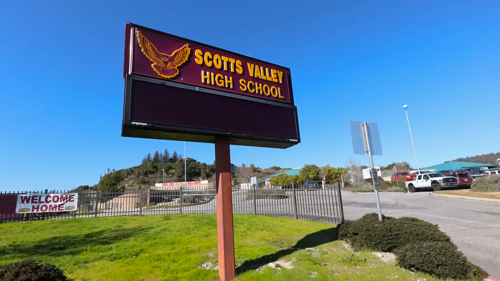 Scotts Valley High School marquee sign