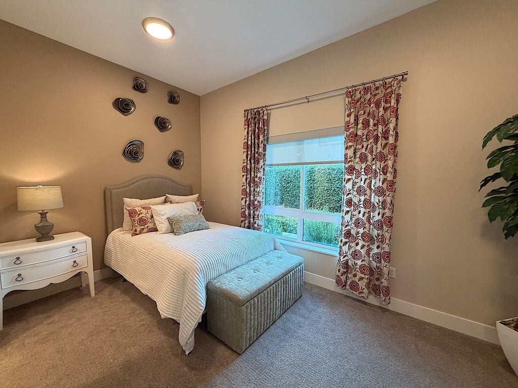 Furnished model studio bedroom with garden window at Ivy Park at San Tomas