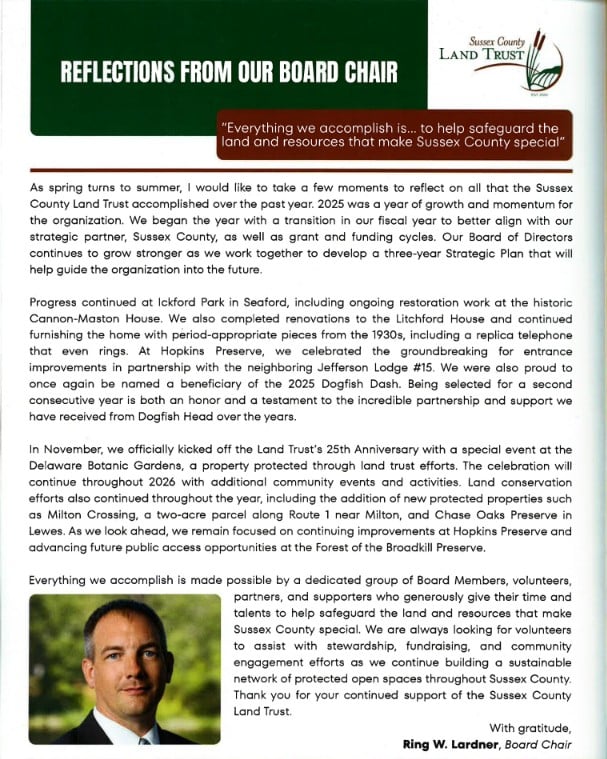 Sussex County Land Trust Annual Report 2