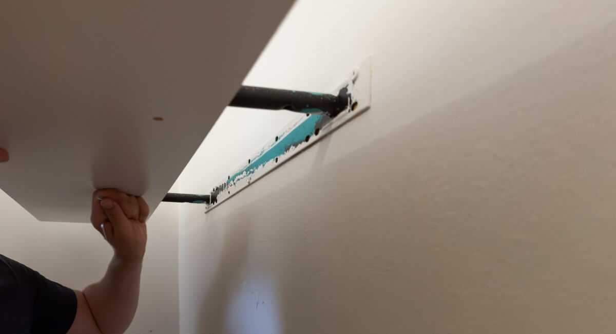 Wall mounted shelves considered fixtures in a Temecula home sale