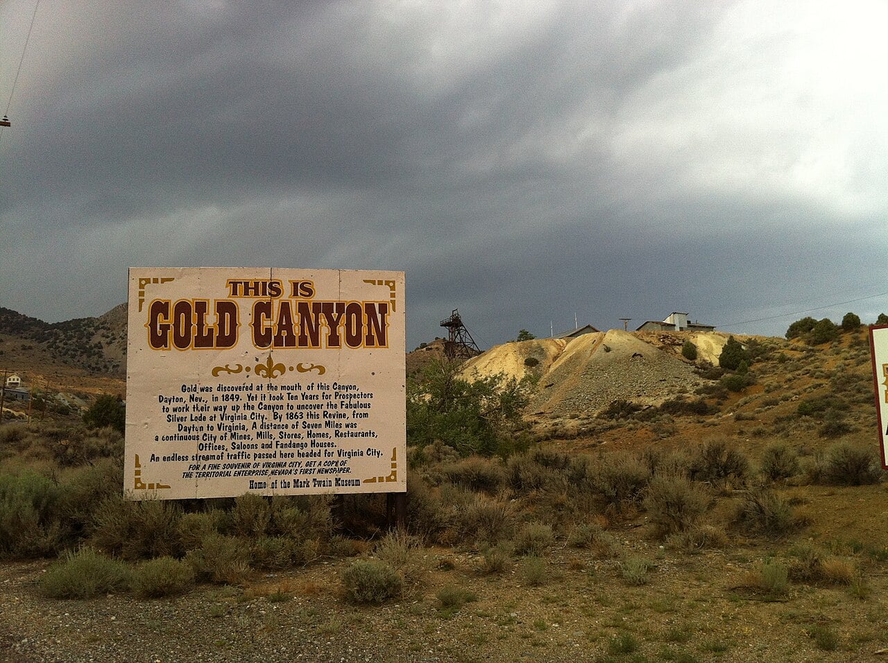 Gold Canyon Mine Tailings Nevada landscape