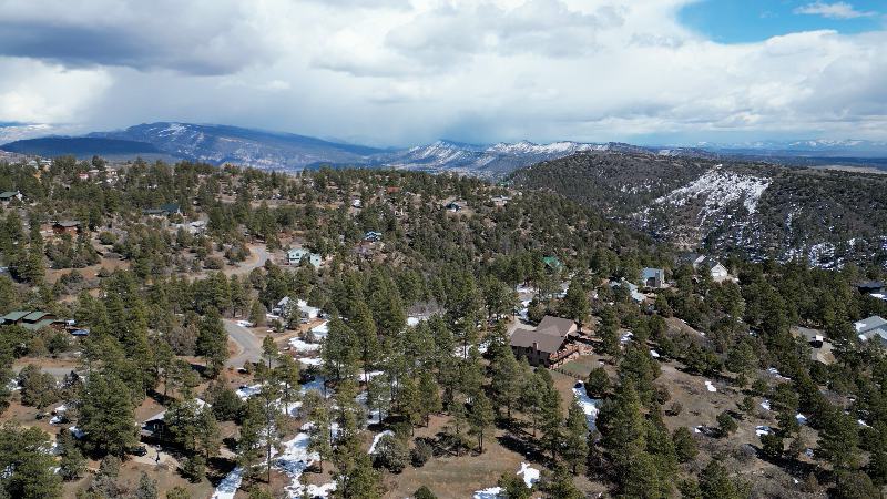 Rafter J and King Mountain Estates neighborhood with mountain views near Durango, Colorado