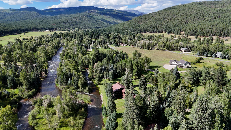Durango Colorado home with wildfire defensible space and mitigated landscaping