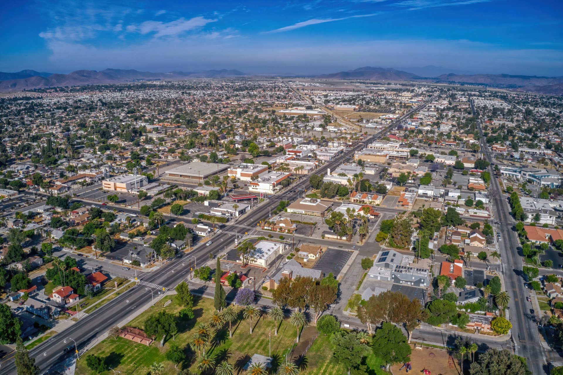 Aerial,View,Of,The,Town,Of,Hemet,,California