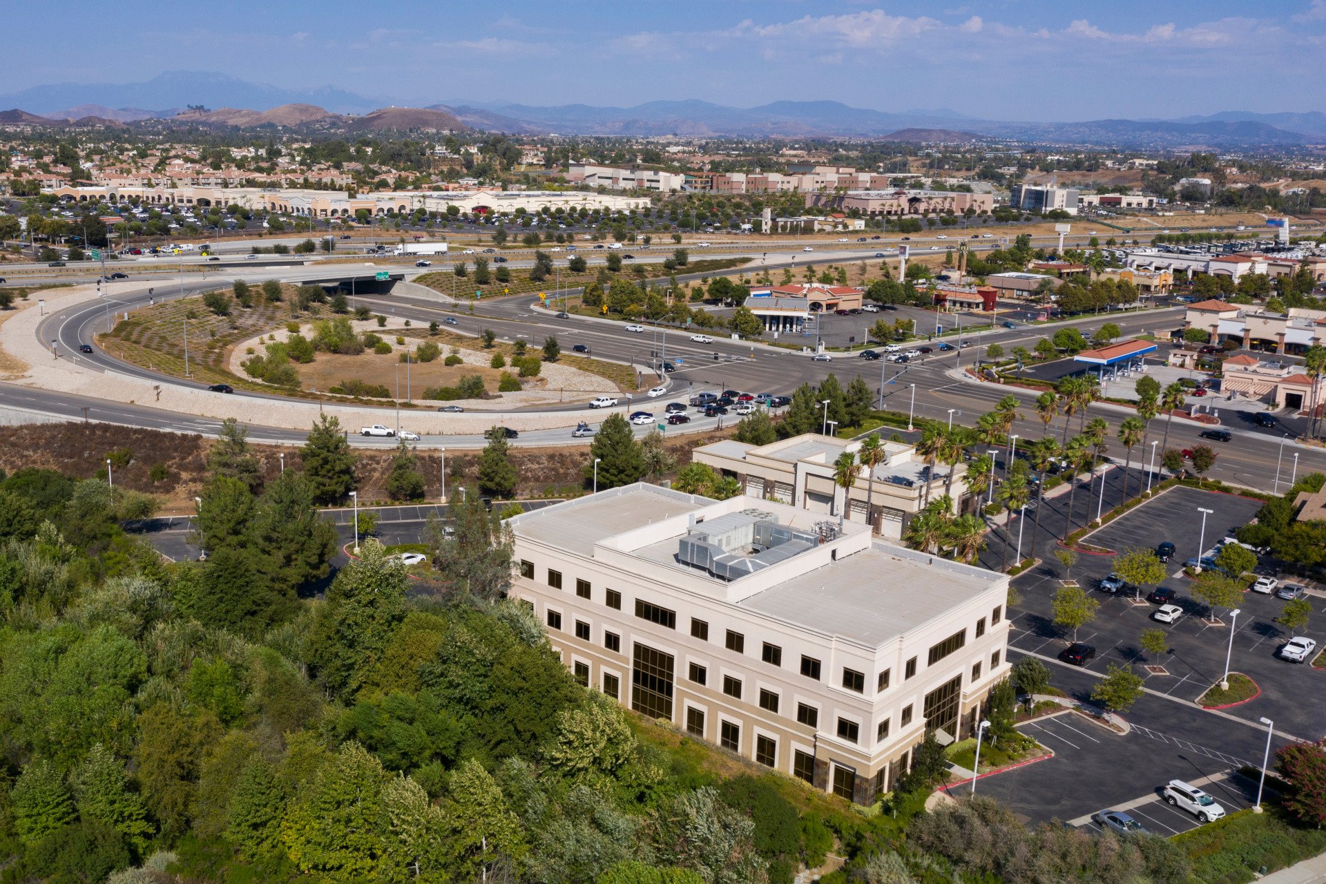 Daytime,Aerial,View,Of,The,Downtown,Business,District,Of,Murrieta,