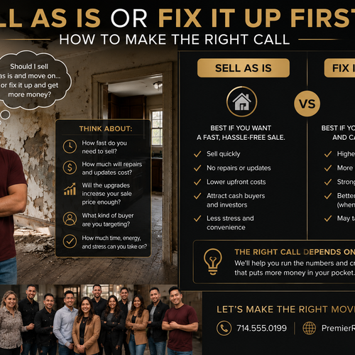Sell As Is or Fix It Up First? How to Make the Right Call