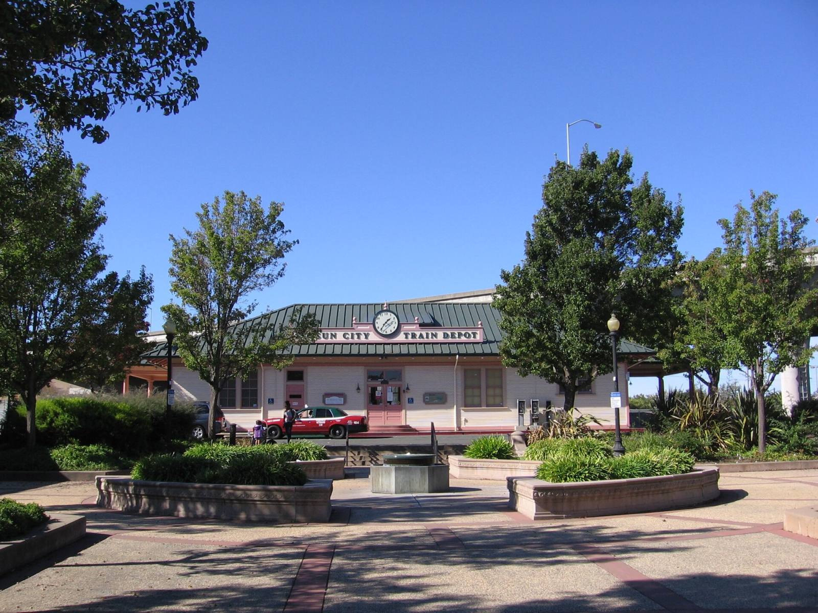 Front of the Suisun-Fairfield train depot on Main Street, Suisun City, California, November 2012