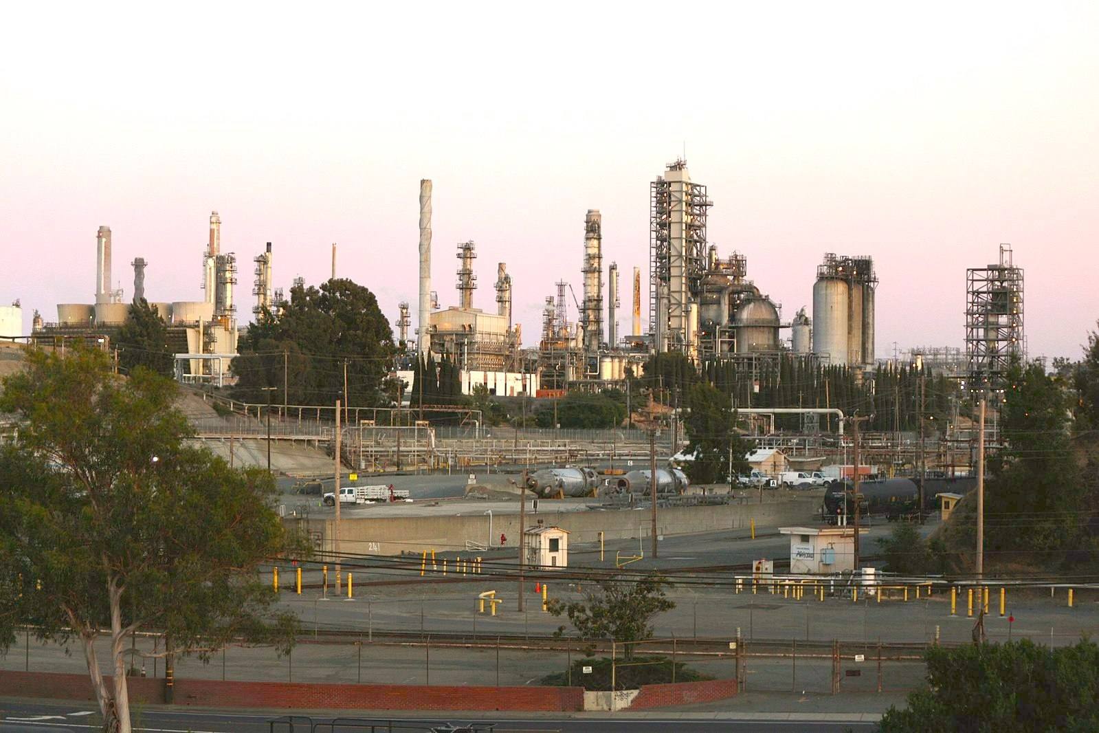 The Martinez refinery in July 2021, before the February 2025 fire