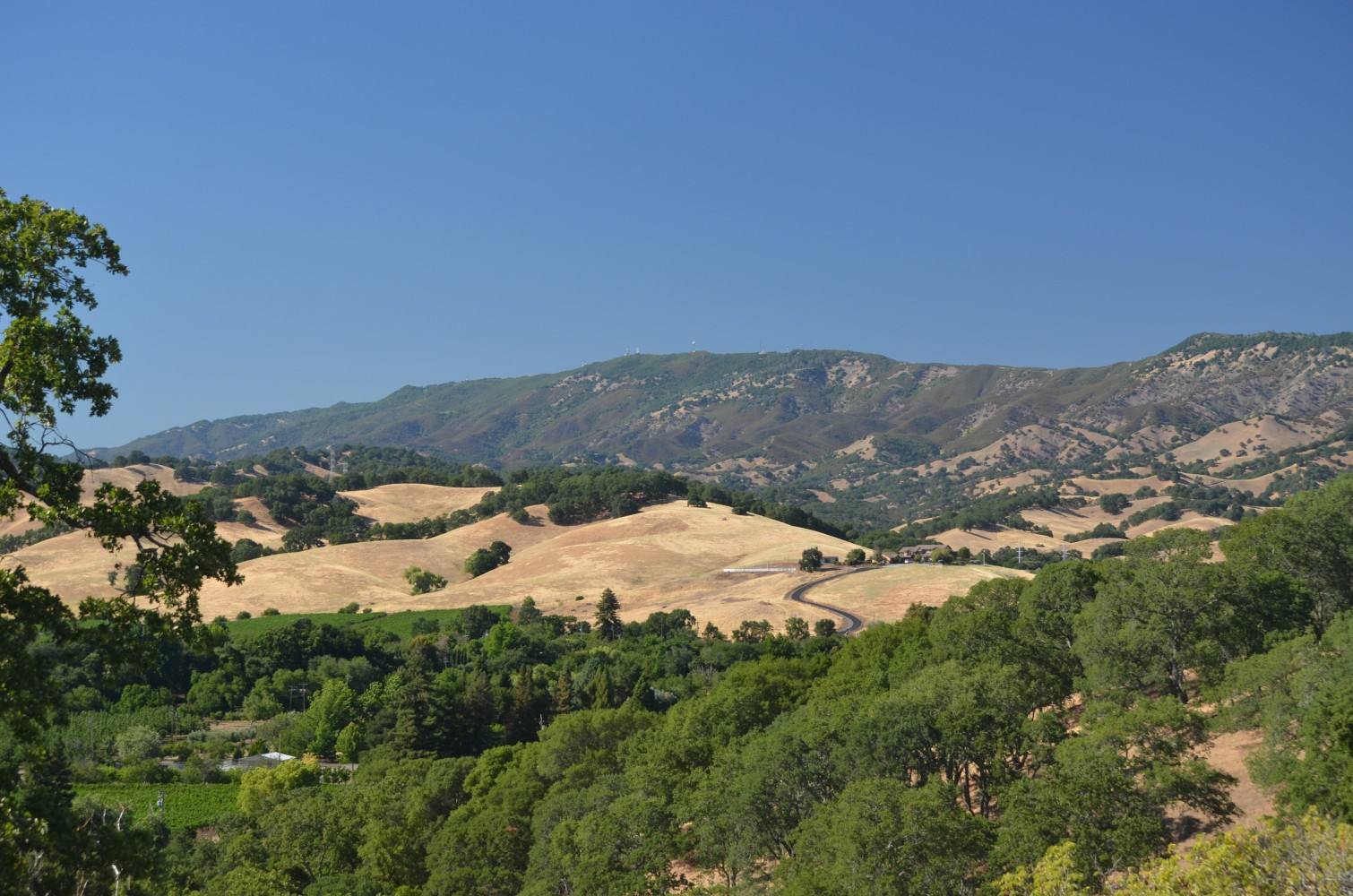 Mount Vaca and the Blue Ridge in the hills west of Vacaville, Solano County, California, June 2013