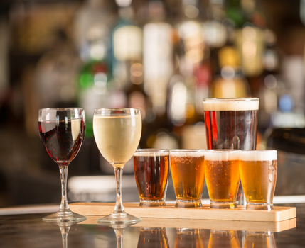 beer wine garden in territory days festival