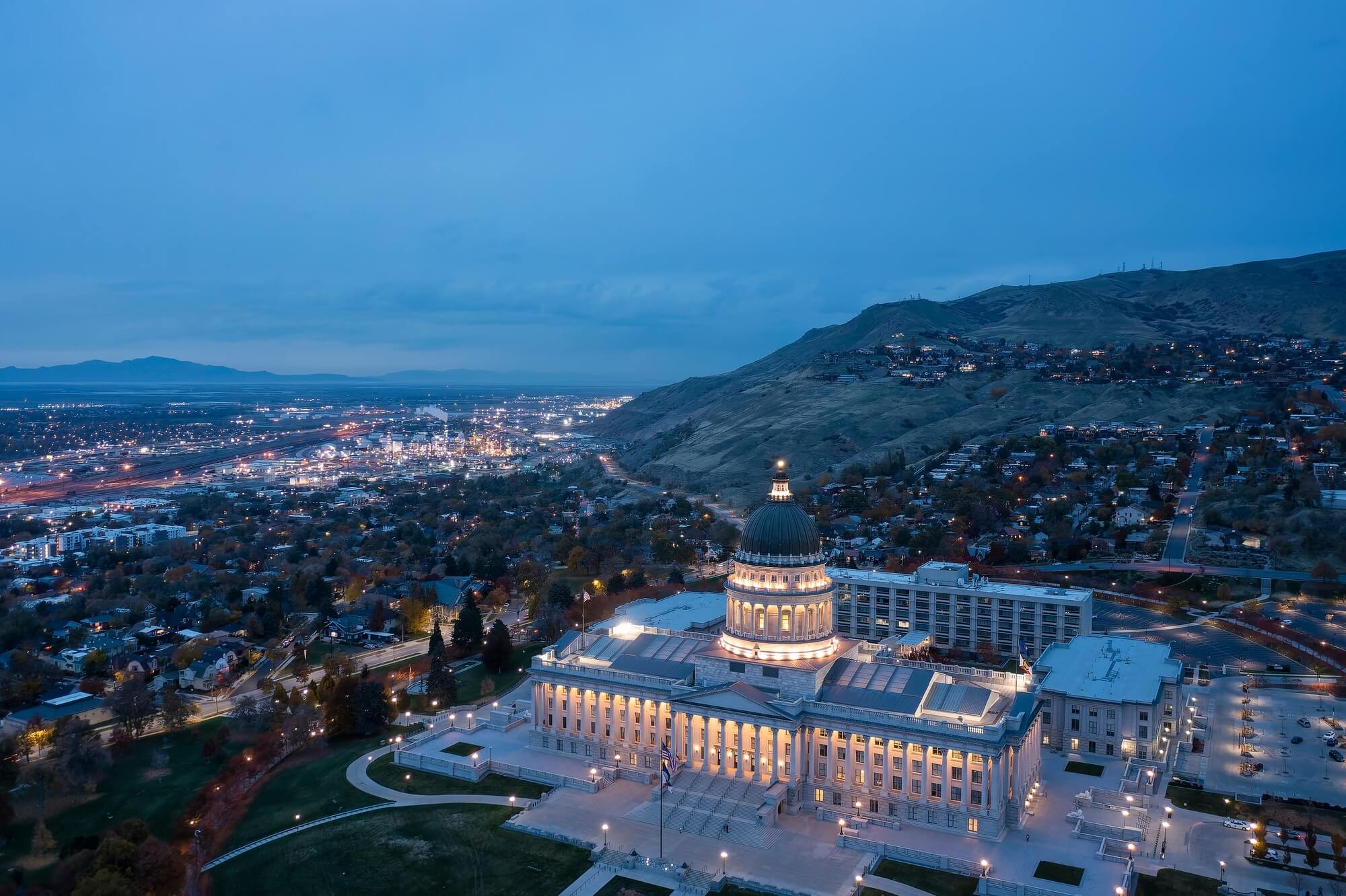 capitol building at dusk
