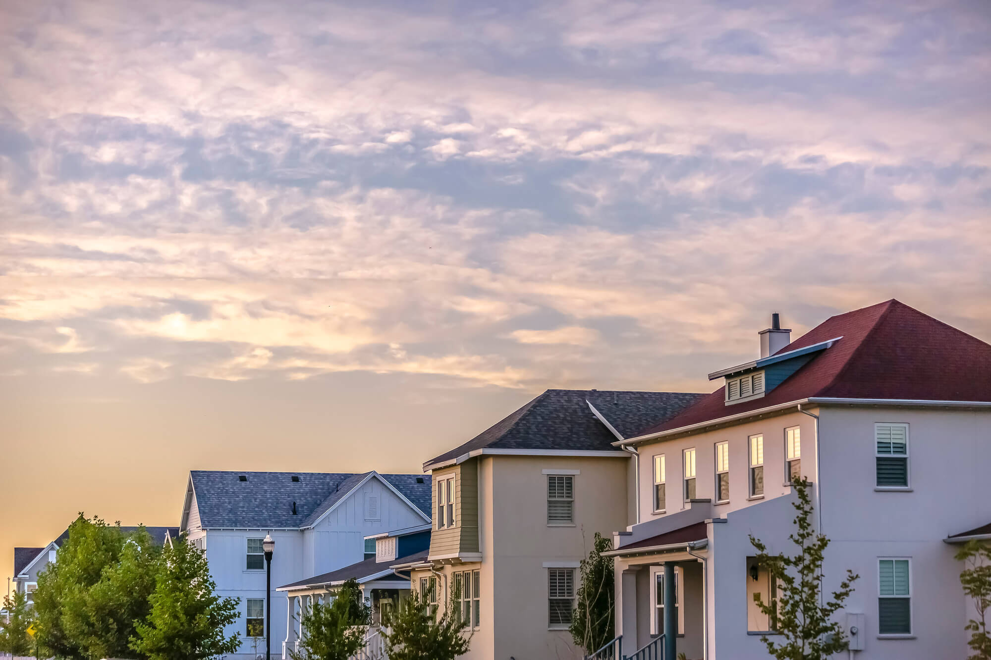 suburban sunset houses