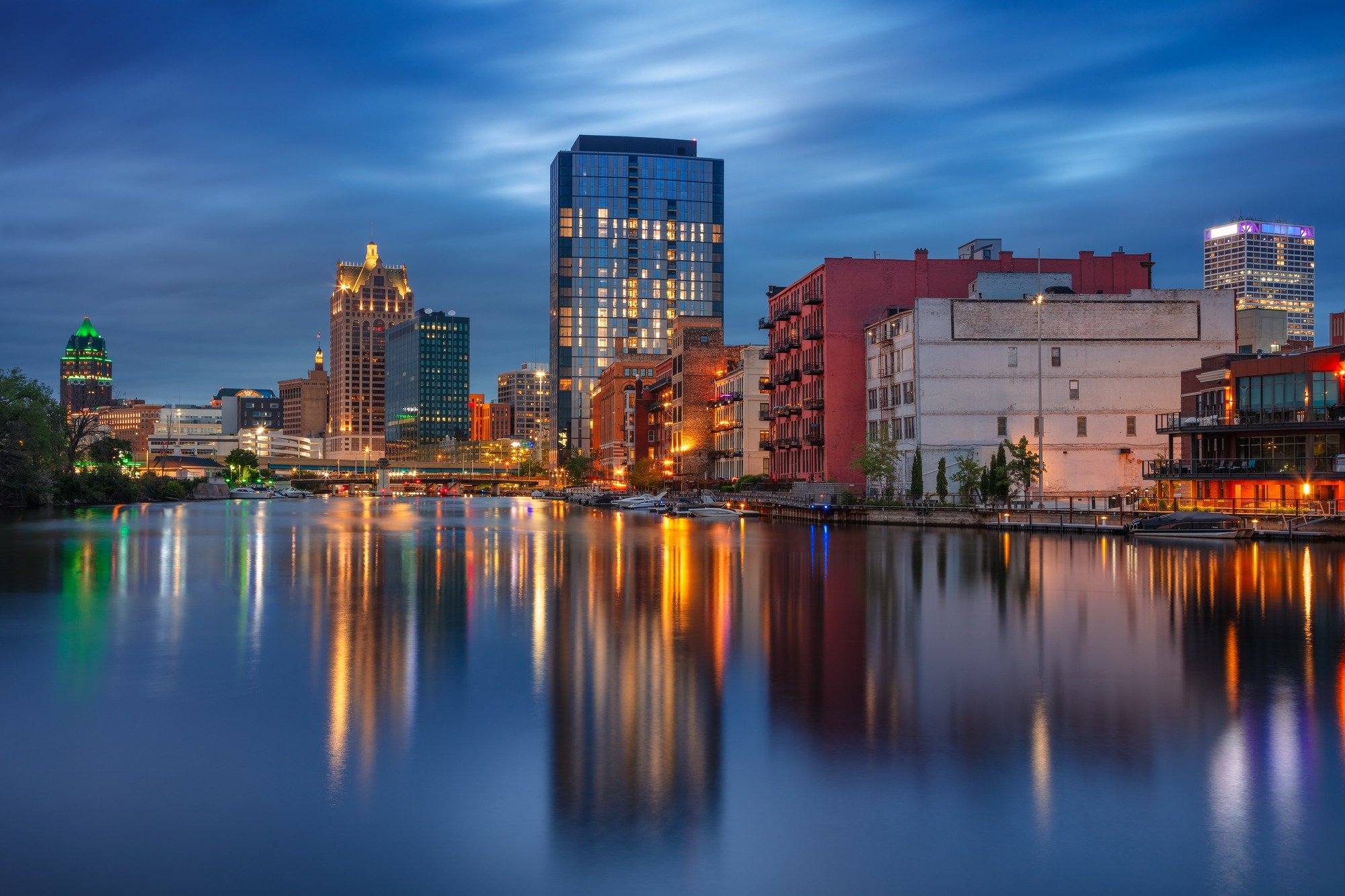 city waterfront nightscape